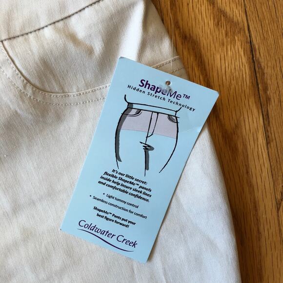 Coldwater Creek NWT Women's Khaki "Shape Me" Pull On Pants Size 14P - Picture 3 of 9